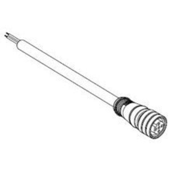 Woodhead Micro-Change (M12) Single-Ended Cordset, 3 Pole, Female (Straight) To Pigtail 803000E03M100